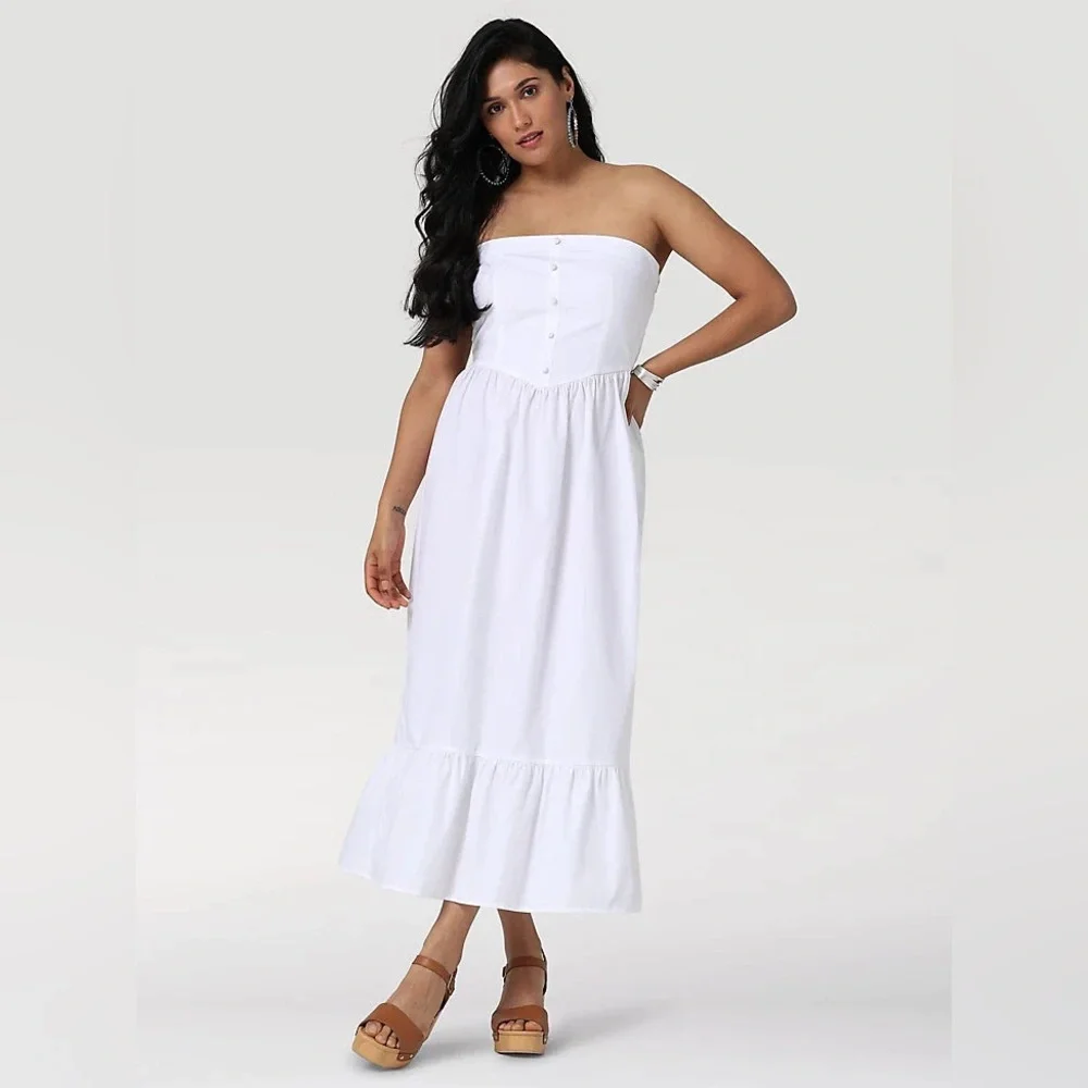 Wrangler Retro Americana Corset Strapless Dress - Picture 1 of 6